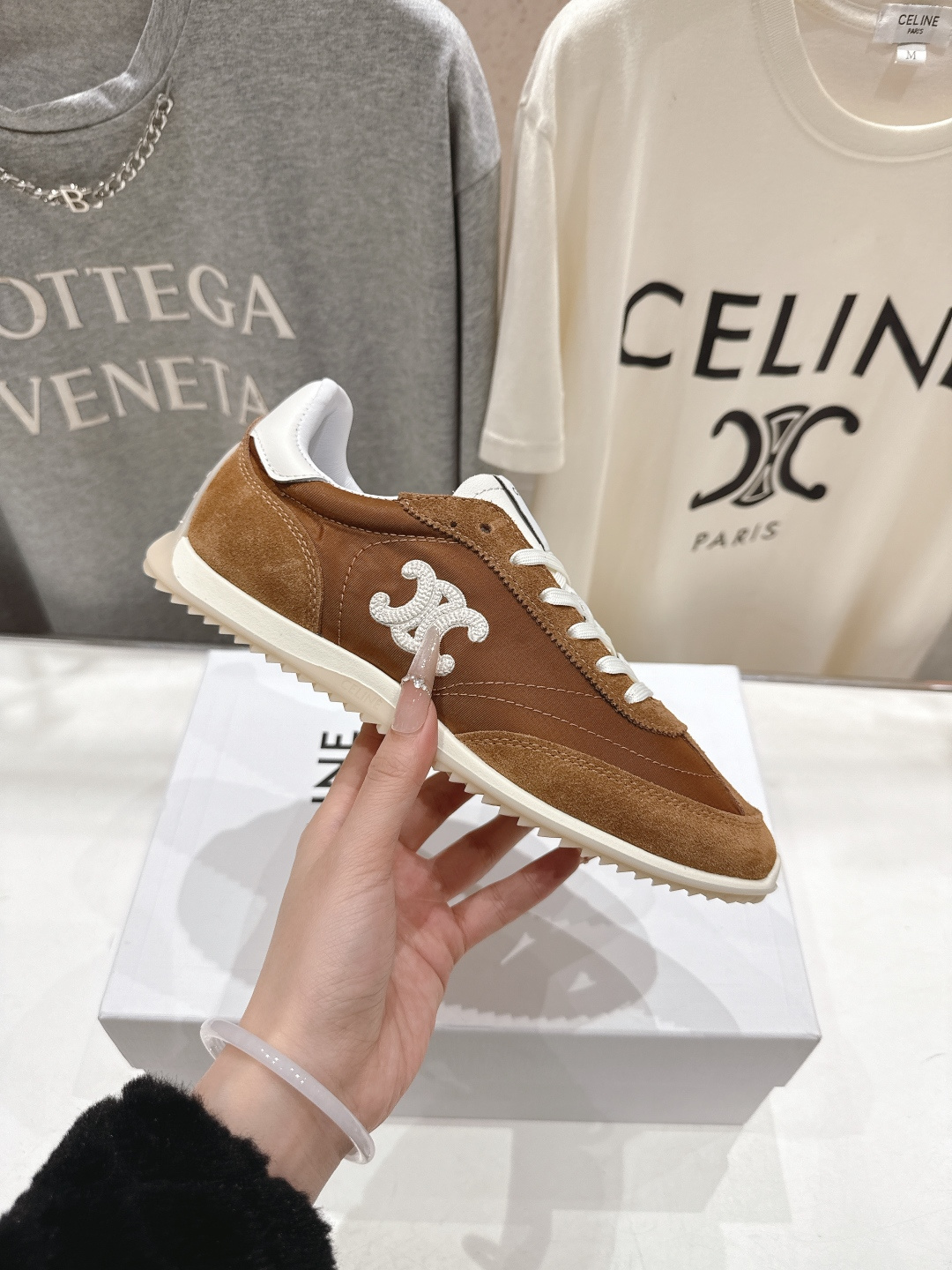 高版本出厂 CELINE*思琳赛琳F035 2026ss新款徽标系带阿甘鞋休闲运动鞋小白鞋简单舒服，干净