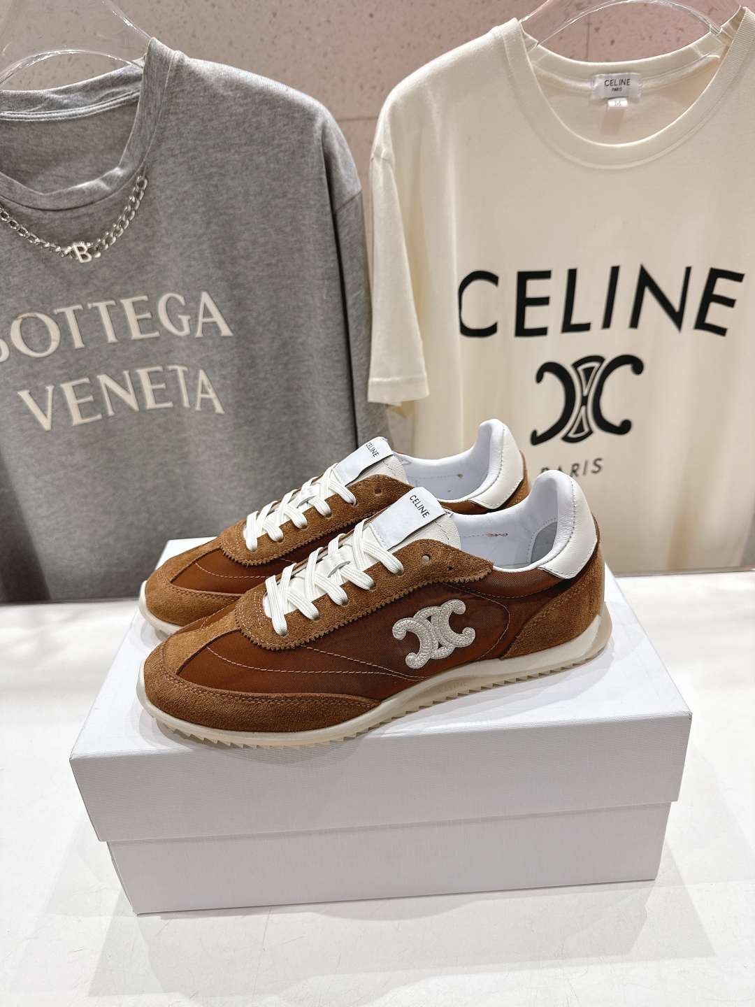 高版本出厂 CELINE*思琳赛琳F035 2026ss新款徽标系带阿甘鞋休闲运动鞋小白鞋简单舒服，干净