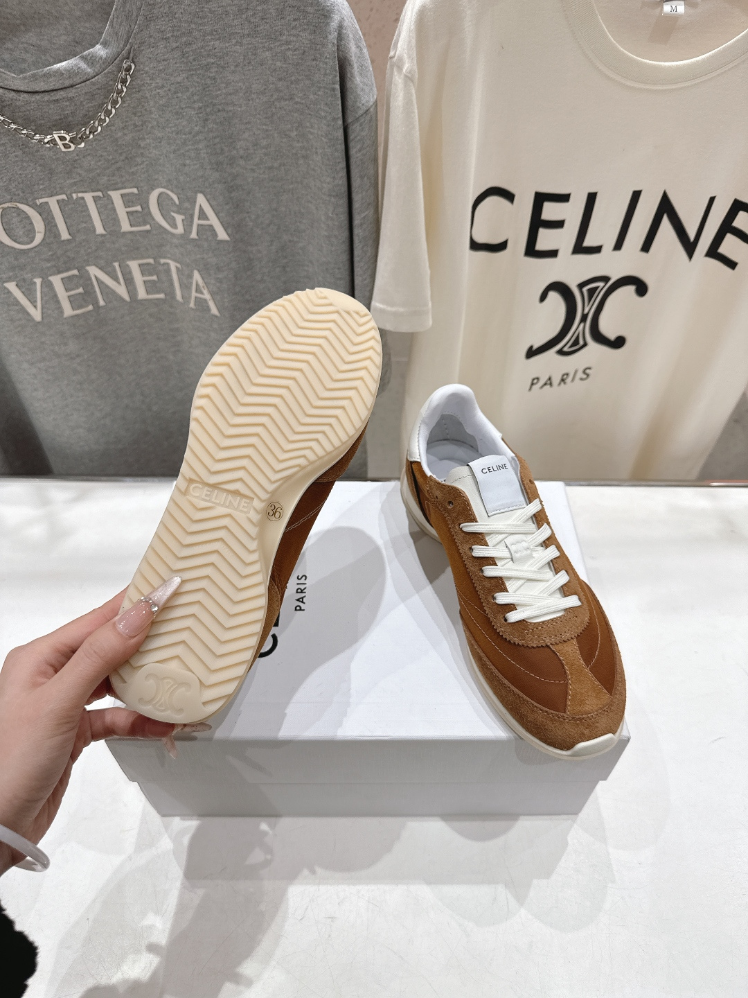 高版本出厂 CELINE*思琳赛琳F035 2026ss新款徽标系带阿甘鞋休闲运动鞋小白鞋简单舒服，干净