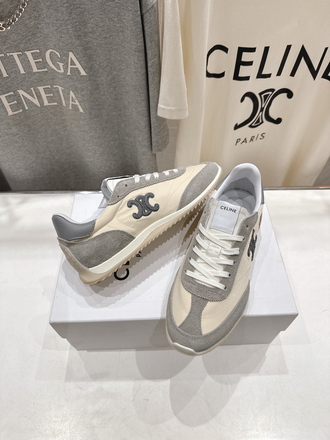 高版本出厂 CELINE*思琳赛琳F035 2026ss新款徽标系带阿甘鞋休闲运动鞋小白鞋简单舒服，干净