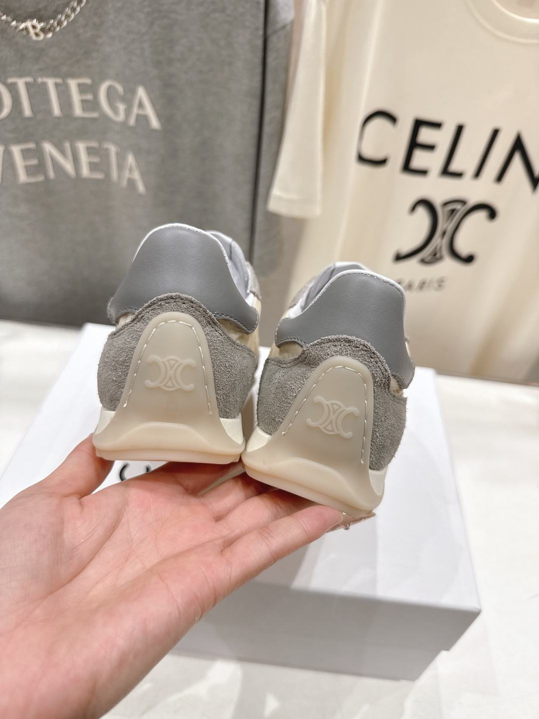 高版本出厂 CELINE*思琳赛琳F035 2026ss新款徽标系带阿甘鞋休闲运动鞋小白鞋简单舒服，干净