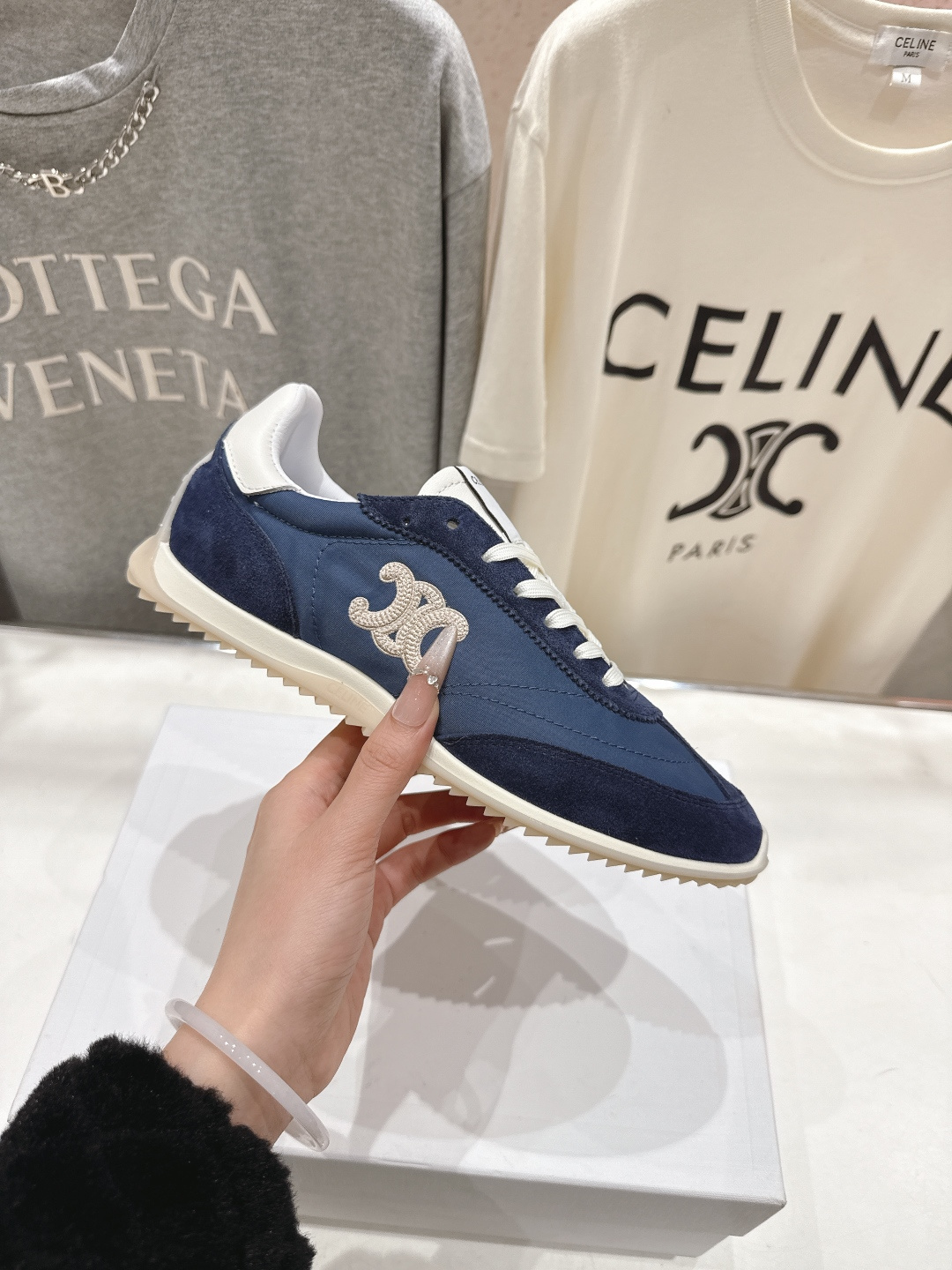 高版本出厂 CELINE*思琳赛琳F035 2026ss新款徽标系带阿甘鞋休闲运动鞋小白鞋简单舒服，干净