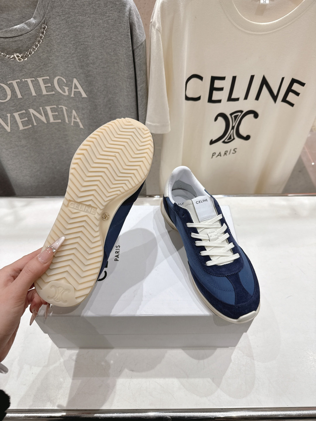 高版本出厂 CELINE*思琳赛琳F035 2026ss新款徽标系带阿甘鞋休闲运动鞋小白鞋简单舒服，干净