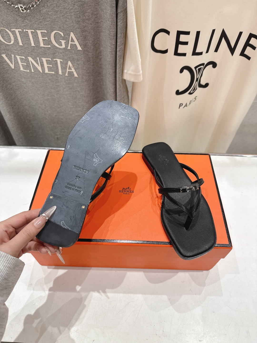 高版本出厂 Hermes/爱马仕H家F062 2026ss夏季新款 Extra度假风夹脚沙滩人字拖鞋顶级