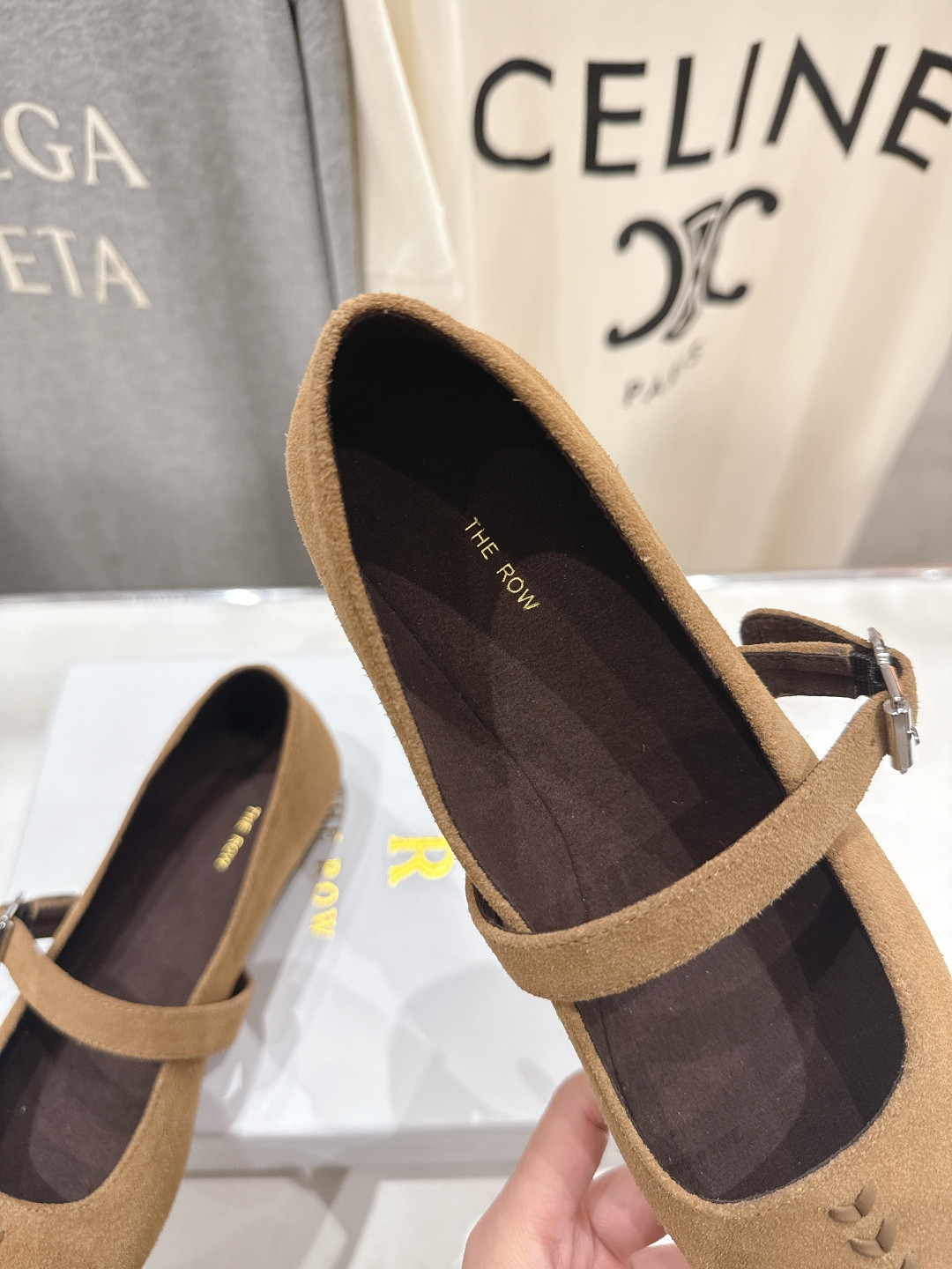 高版本出厂 the row 2026ss春夏走秀爆款小方头平底鞋玛丽珍休闲鞋单鞋非常舒服的平底鞋，极简设