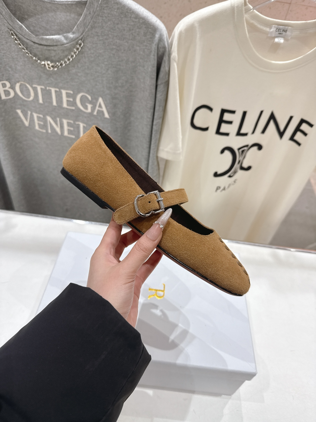 高版本出厂 the row 2026ss春夏走秀爆款小方头平底鞋玛丽珍休闲鞋单鞋非常舒服的平底鞋，极简设