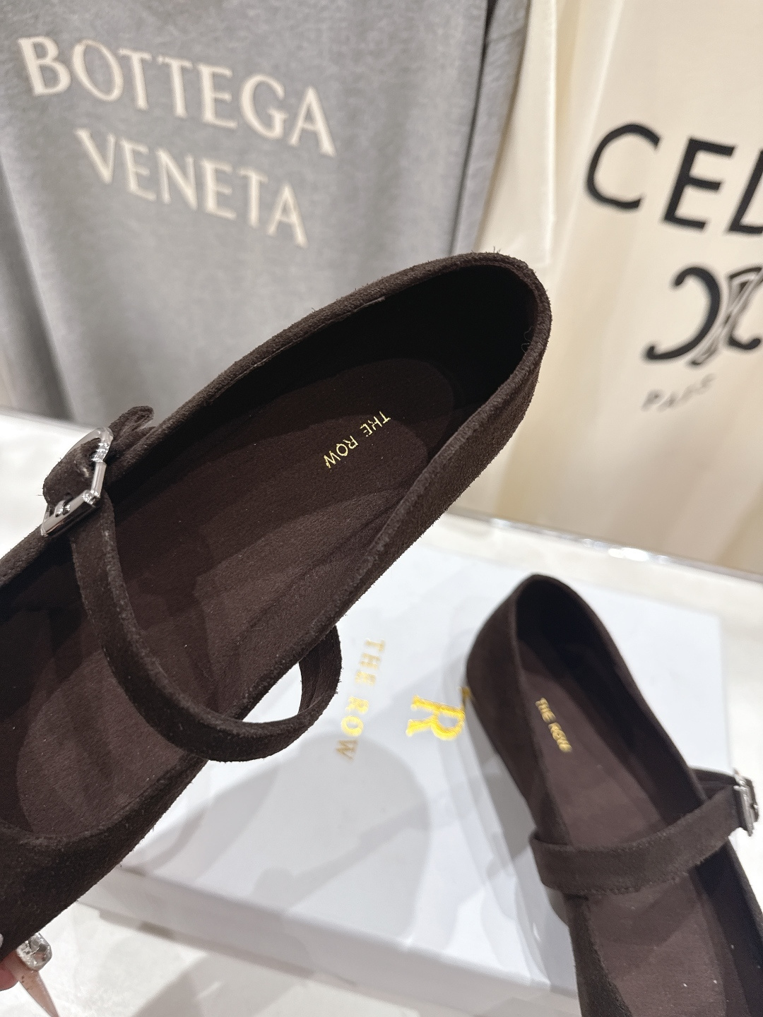 高版本出厂 the row 2026ss春夏走秀爆款小方头平底鞋玛丽珍休闲鞋单鞋非常舒服的平底鞋，极简设