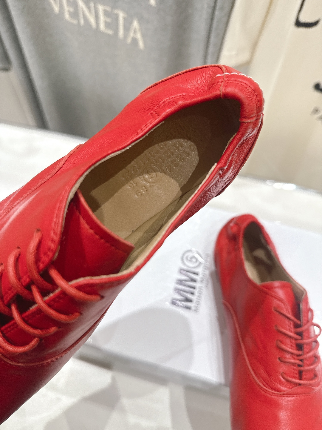 高版本出厂 Maison Margiel* 2026ss春夏走秀新款MM6马吉拉新品玛丽珍系带小皮鞋休闲