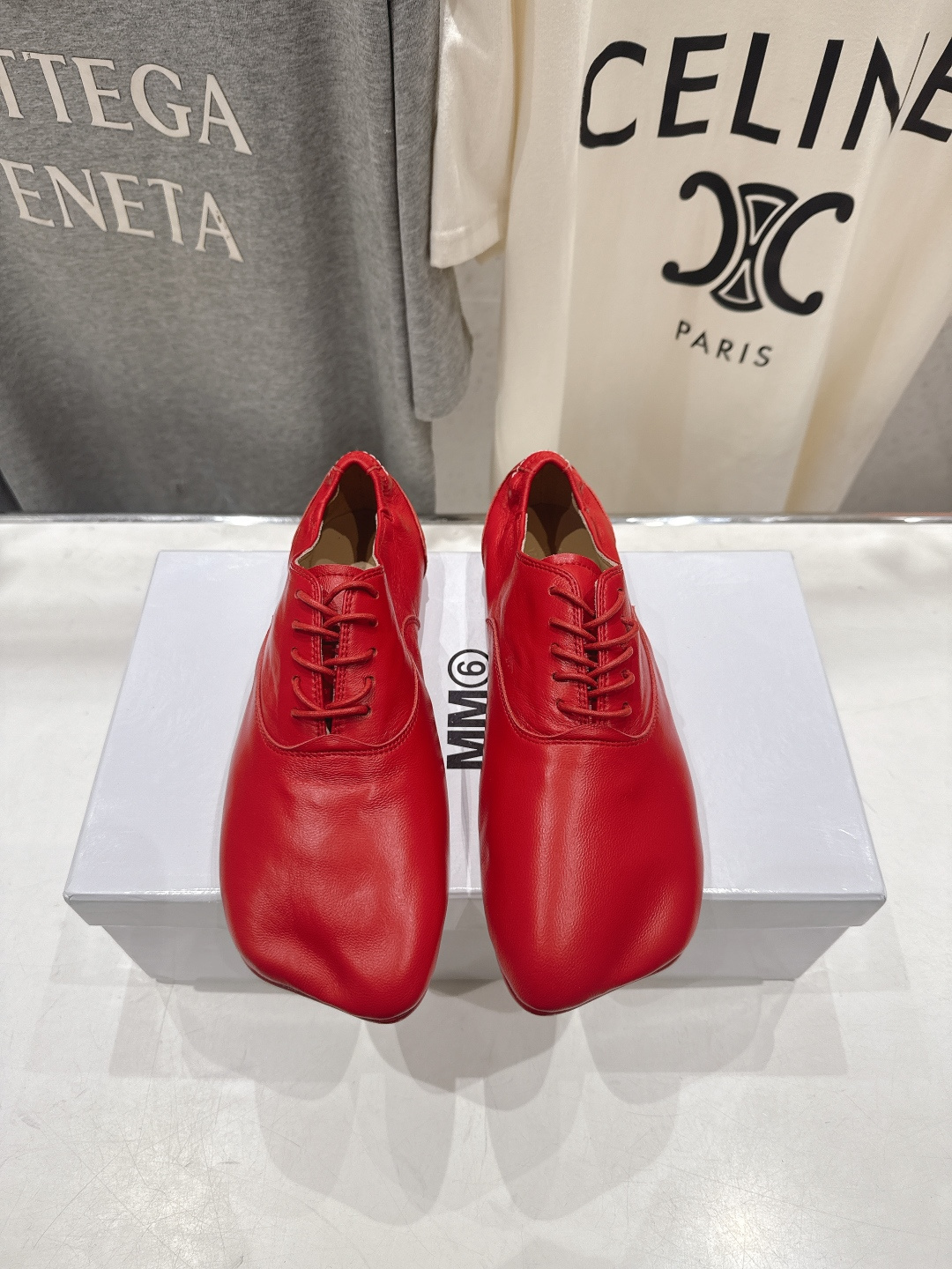 高版本出厂 Maison Margiel* 2026ss春夏走秀新款MM6马吉拉新品玛丽珍系带小皮鞋休闲