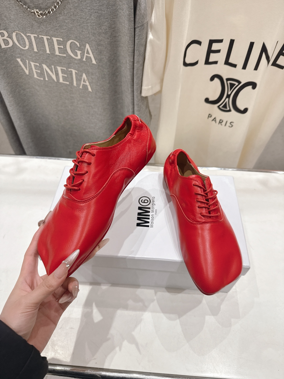 高版本出厂 Maison Margiel* 2026ss春夏走秀新款MM6马吉拉新品玛丽珍系带小皮鞋休闲