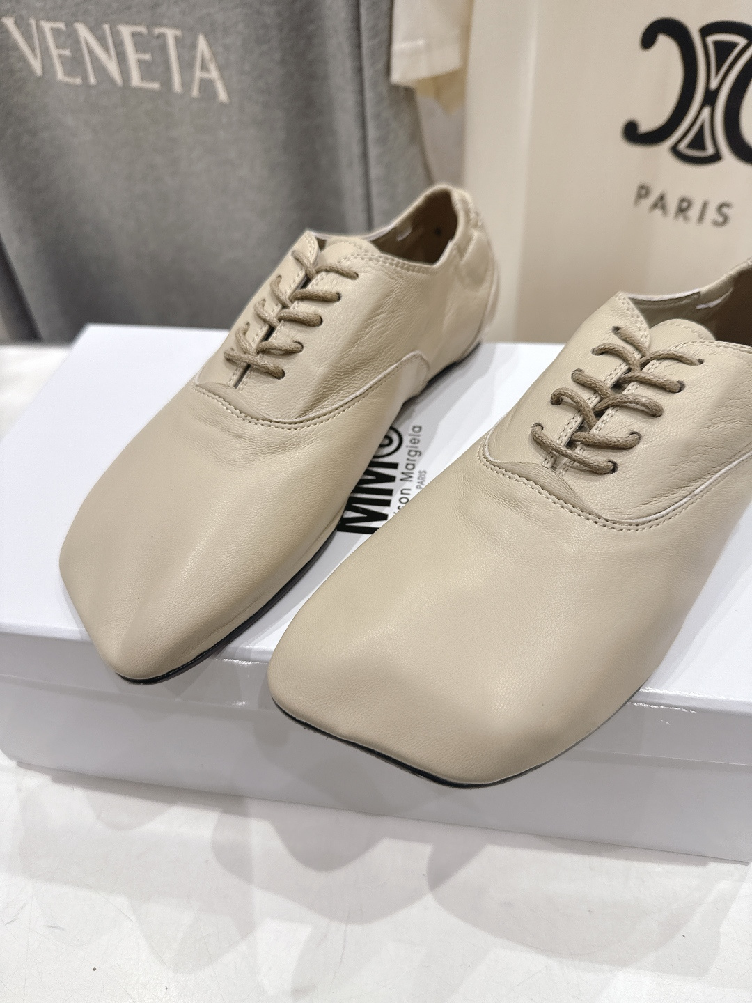 高版本出厂 Maison Margiel* 2026ss春夏走秀新款MM6马吉拉新品玛丽珍系带小皮鞋休闲