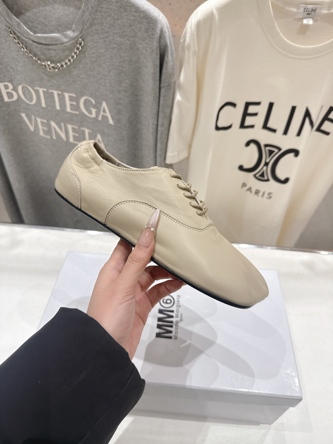 高版本出厂 Maison Margiel* 2026ss春夏走秀新款MM6马吉拉新品玛丽珍系带小皮鞋休闲