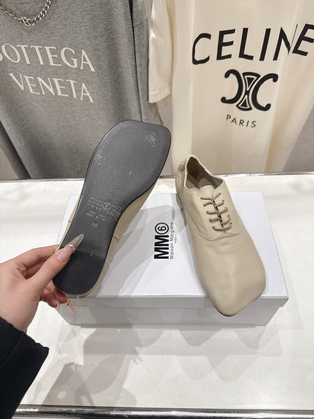 高版本出厂 Maison Margiel* 2026ss春夏走秀新款MM6马吉拉新品玛丽珍系带小皮鞋休闲