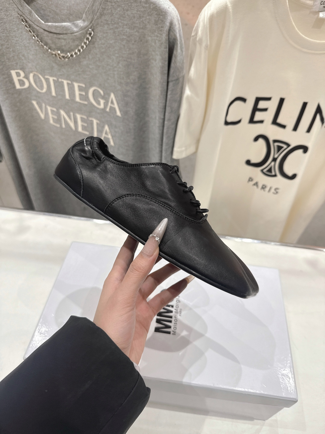 高版本出厂 Maison Margiel* 2026ss春夏走秀新款MM6马吉拉新品玛丽珍系带小皮鞋休闲