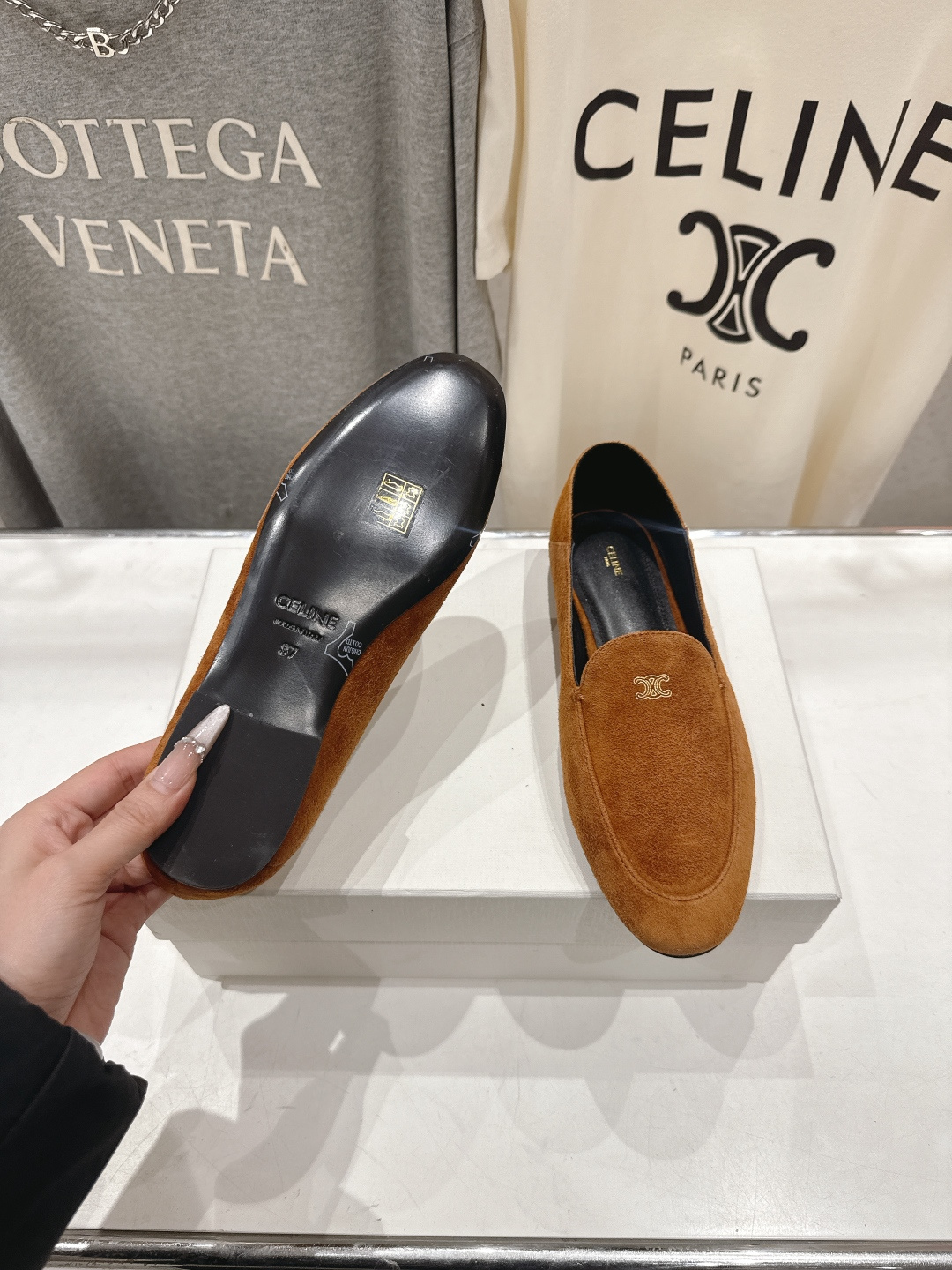 高版本出厂 CELINE*赛琳F030 2026ss春夏新款玛丽珍平底乐福鞋一脚蹬单鞋网红爆款来袭！各大