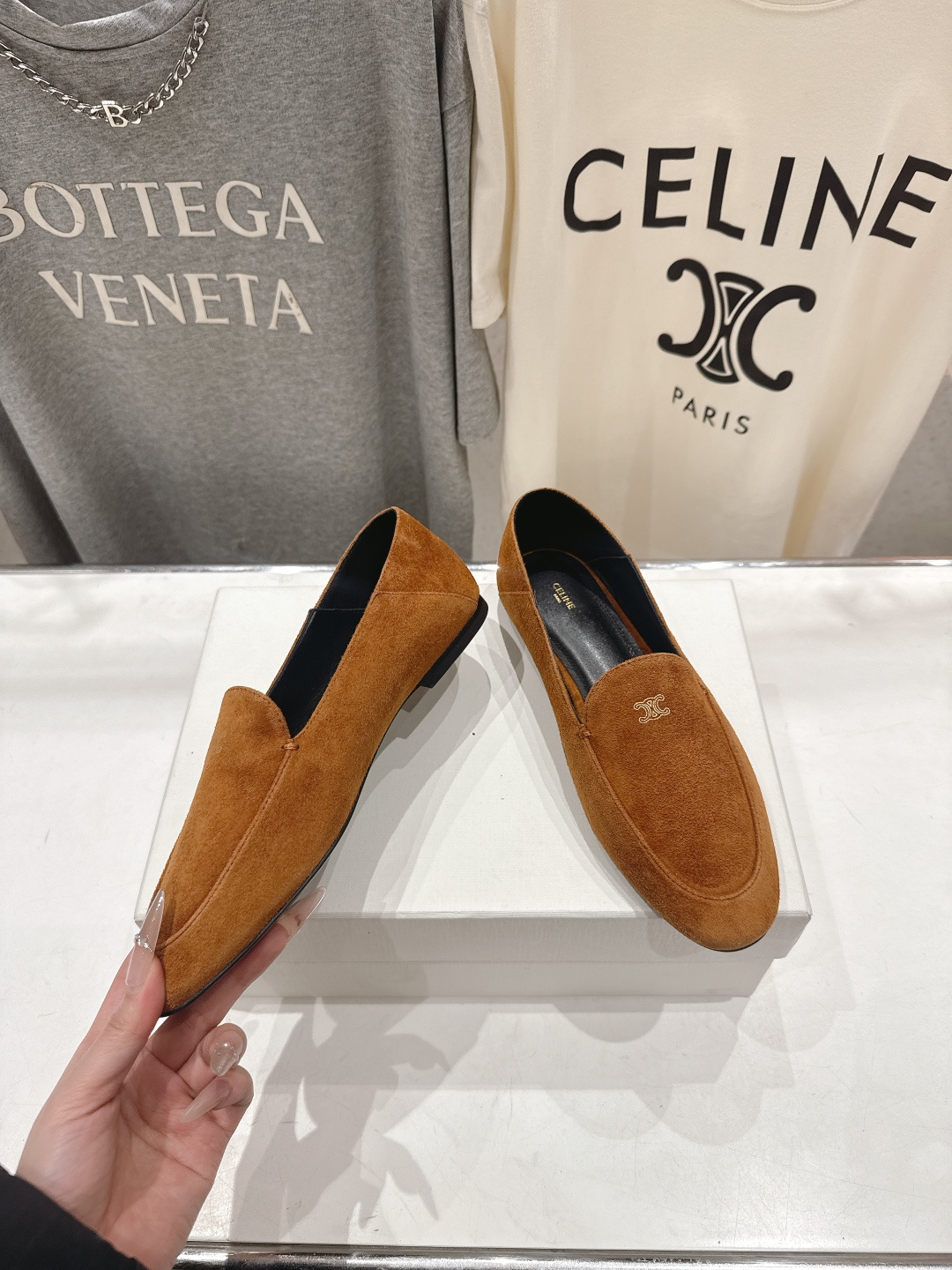 高版本出厂 CELINE*赛琳F030 2026ss春夏新款玛丽珍平底乐福鞋一脚蹬单鞋网红爆款来袭！各大