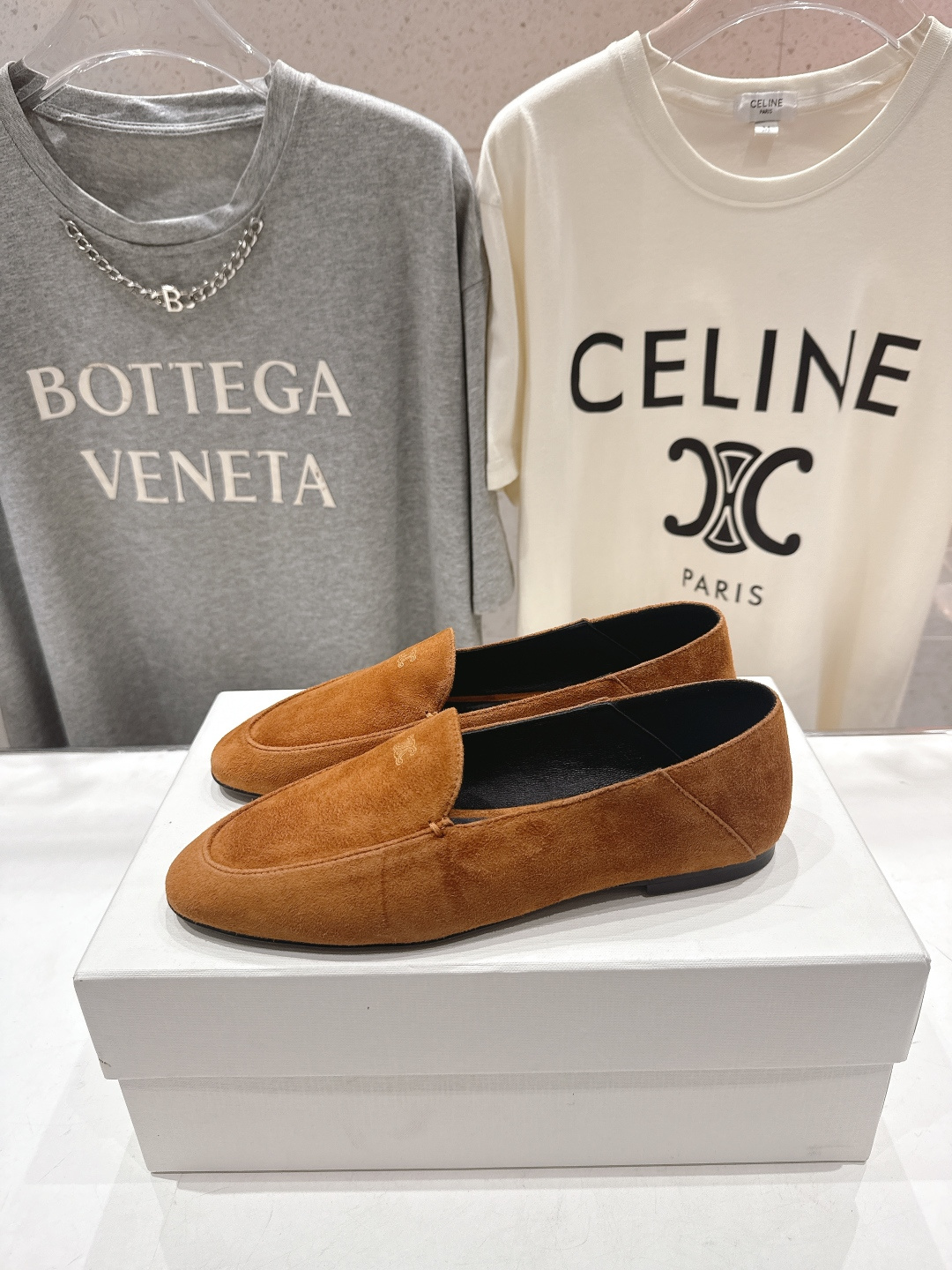 高版本出厂 CELINE*赛琳F030 2026ss春夏新款玛丽珍平底乐福鞋一脚蹬单鞋网红爆款来袭！各大