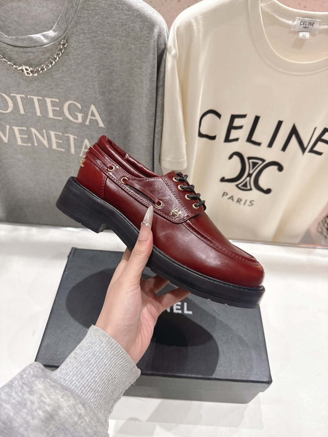 高版本出厂 Chanel* 香奈儿F032 小香2026ss春夏新款厚底系带乐福鞋单鞋小皮鞋原版1:1打