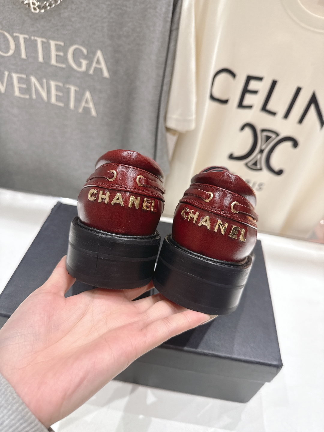 高版本出厂 Chanel* 香奈儿F032 小香2026ss春夏新款厚底系带乐福鞋单鞋小皮鞋原版1:1打