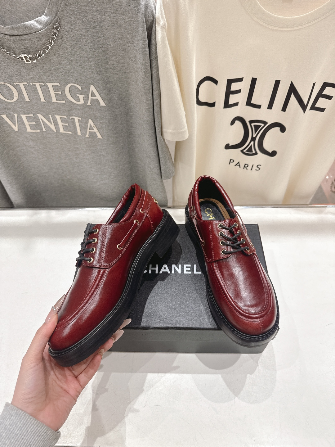 高版本出厂 Chanel* 香奈儿F032 小香2026ss春夏新款厚底系带乐福鞋单鞋小皮鞋原版1:1打