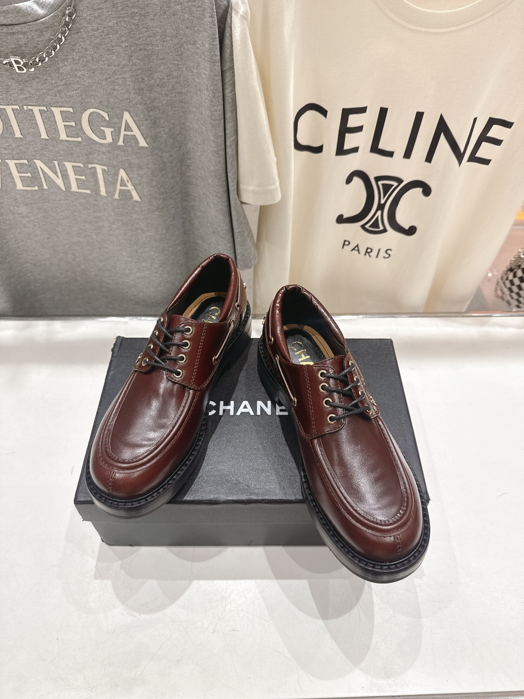 高版本出厂 Chanel* 香奈儿F032 小香2026ss春夏新款厚底系带乐福鞋单鞋小皮鞋原版1:1打