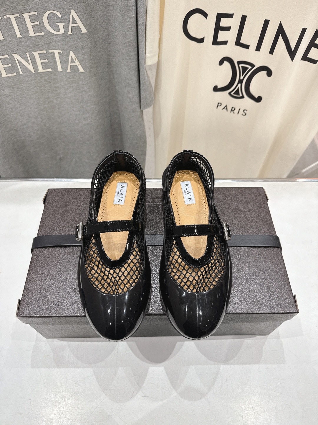 高版本出厂 独家新品 Alaia 阿莱亚26ss/ F013走秀款平底网面鞋芭蕾舞鞋 最近超火的一款平底