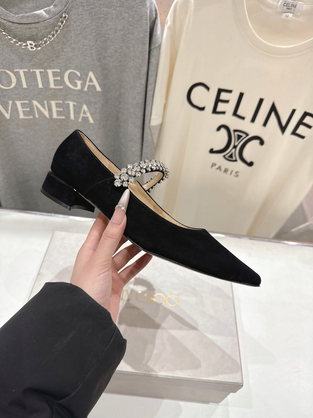 高版本出厂 JIMMY CHOO*｜JC/吉米周2026ss夏季新款玛丽珍平底鞋时装鞋单鞋原版套楦，完美