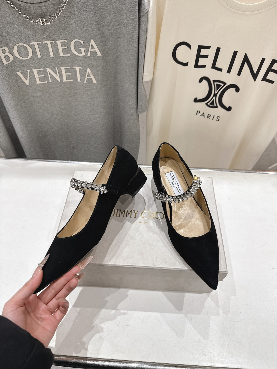 高版本出厂 JIMMY CHOO*｜JC/吉米周2026ss夏季新款玛丽珍平底鞋时装鞋单鞋原版套楦，完美