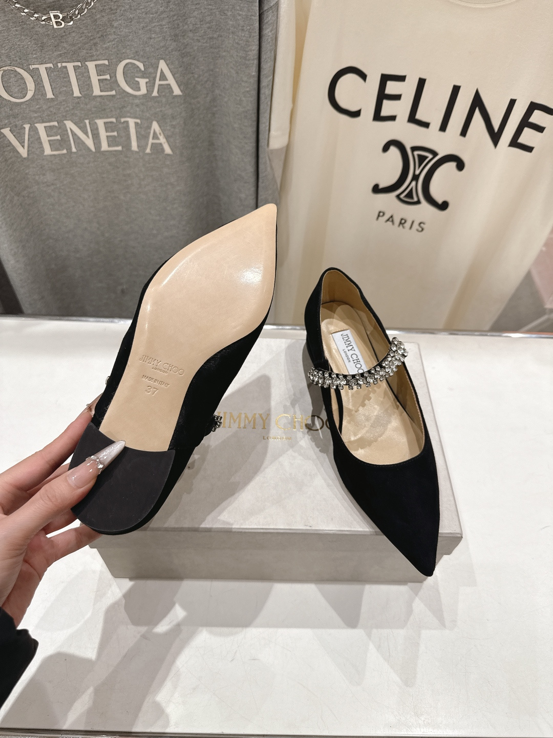 高版本出厂 JIMMY CHOO*｜JC/吉米周2026ss夏季新款玛丽珍平底鞋时装鞋单鞋原版套楦，完美