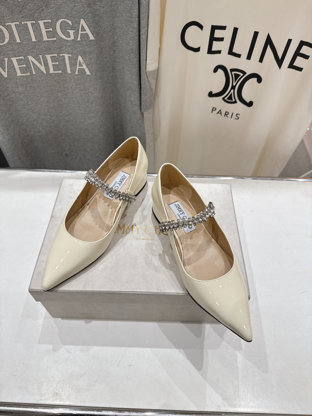 高版本出厂 JIMMY CHOO*｜JC/吉米周2026ss夏季新款玛丽珍平底鞋时装鞋单鞋原版套楦，完美