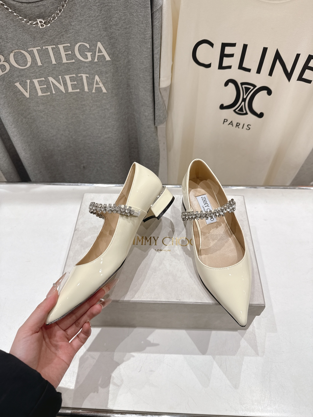 高版本出厂 JIMMY CHOO*｜JC/吉米周2026ss夏季新款玛丽珍平底鞋时装鞋单鞋原版套楦，完美