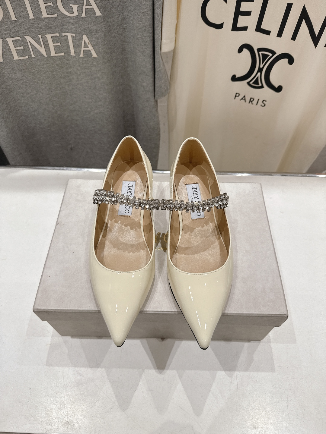 高版本出厂 JIMMY CHOO*｜JC/吉米周2026ss夏季新款玛丽珍平底鞋时装鞋单鞋原版套楦，完美