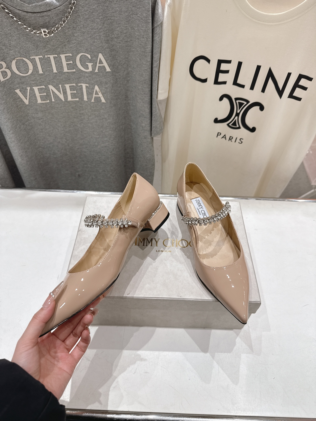 高版本出厂 JIMMY CHOO*｜JC/吉米周2026ss夏季新款玛丽珍平底鞋时装鞋单鞋原版套楦，完美