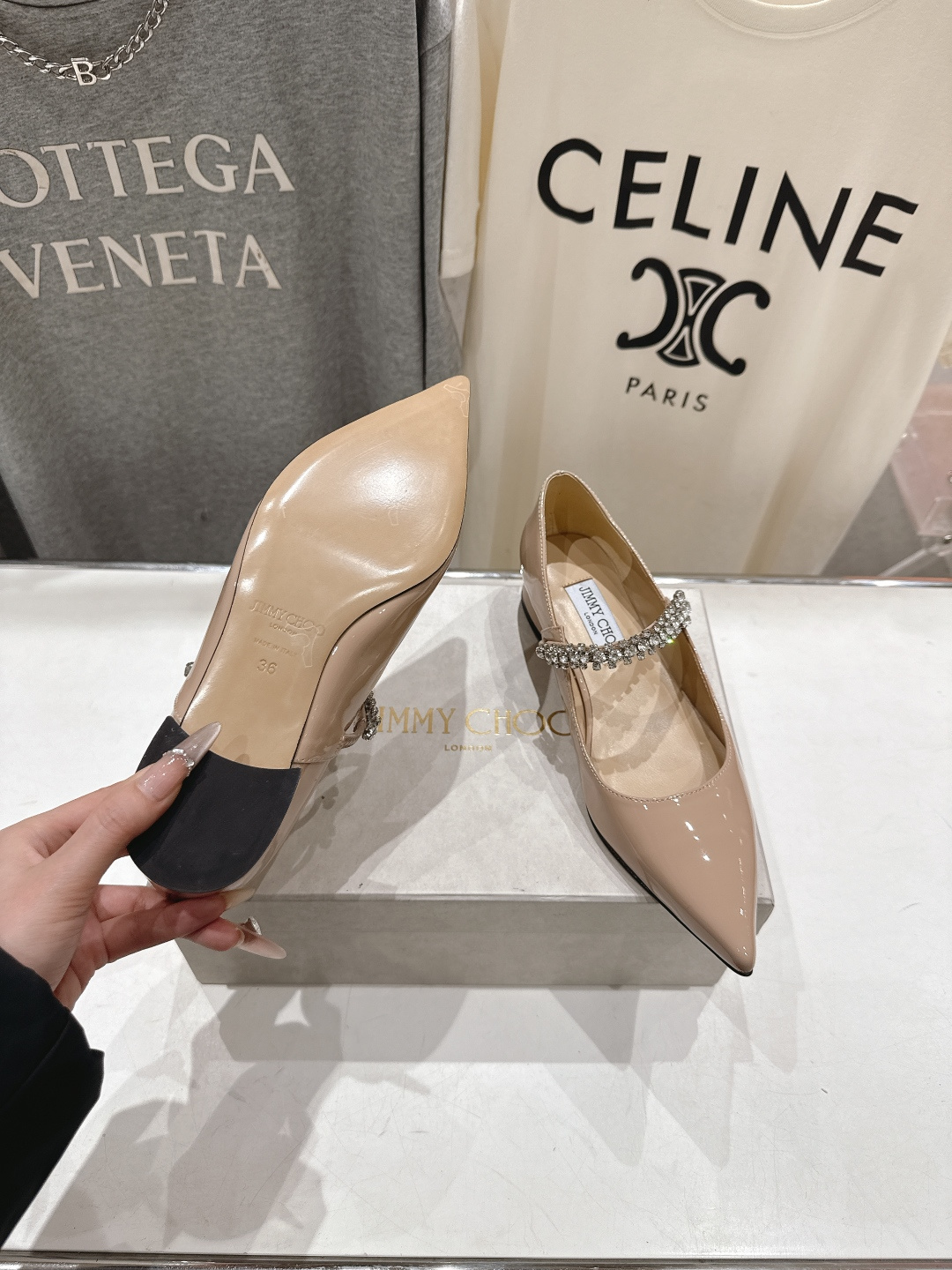 高版本出厂 JIMMY CHOO*｜JC/吉米周2026ss夏季新款玛丽珍平底鞋时装鞋单鞋原版套楦，完美