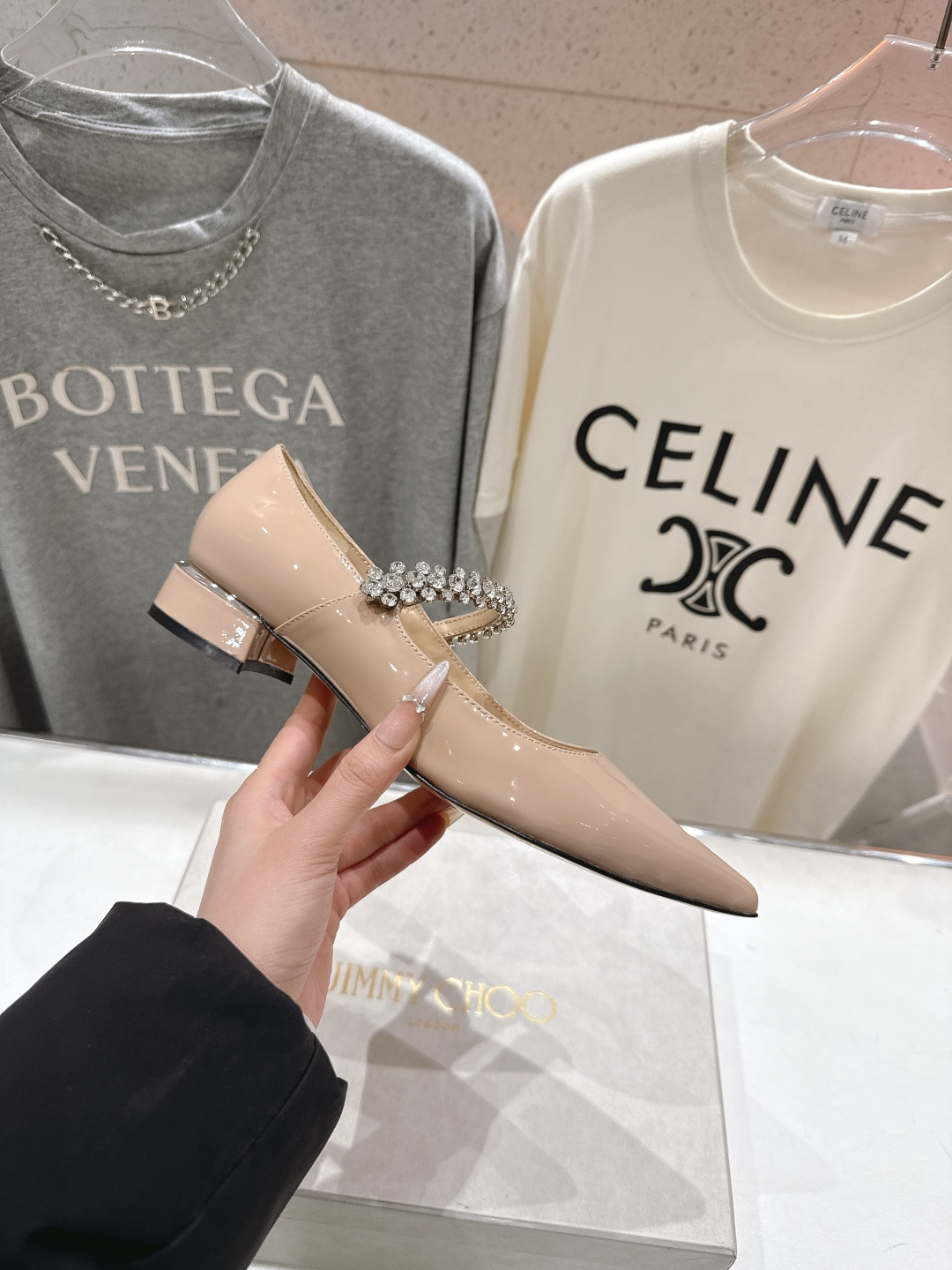 高版本出厂 JIMMY CHOO*｜JC/吉米周2026ss夏季新款玛丽珍平底鞋时装鞋单鞋原版套楦，完美