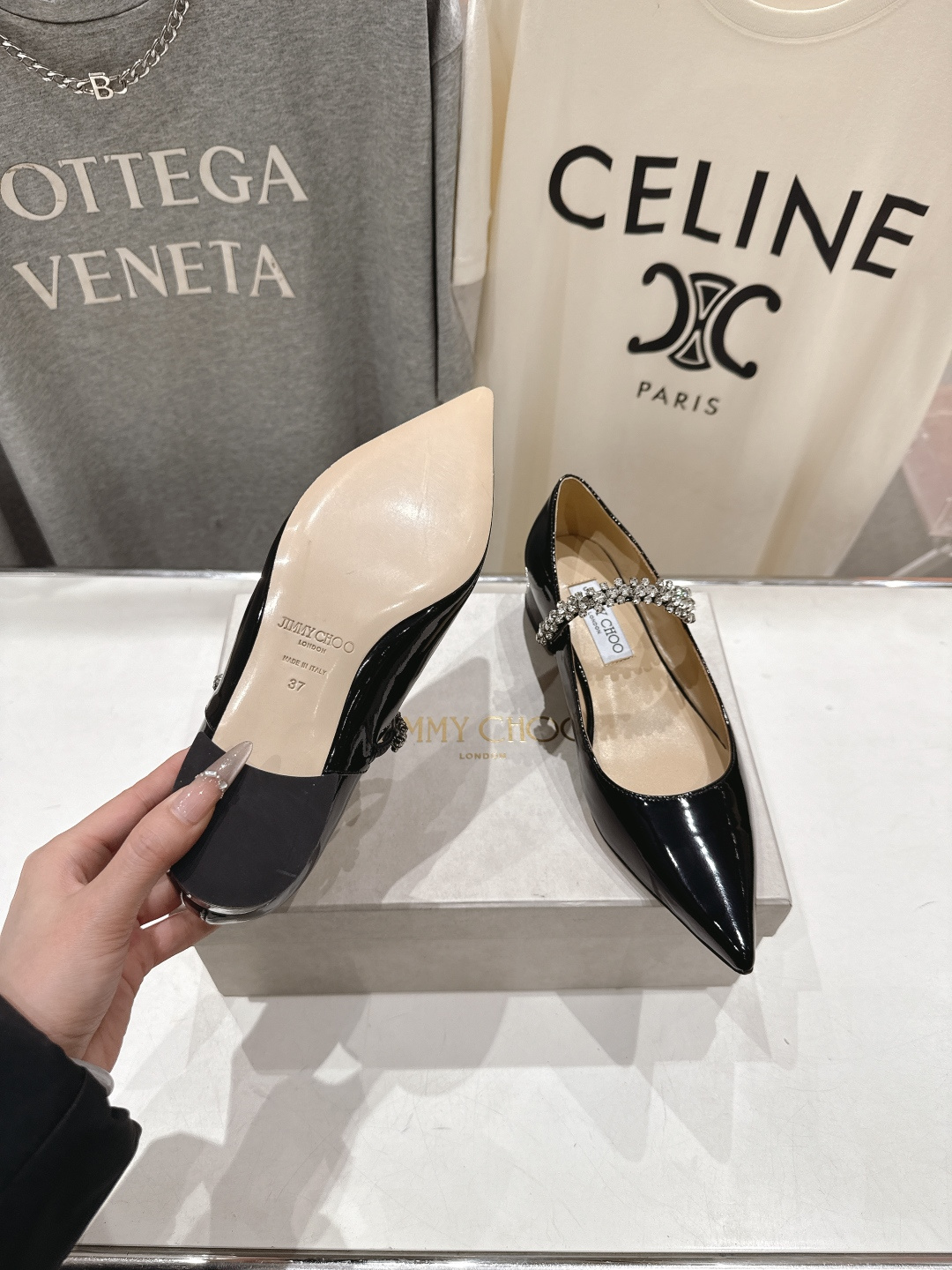 高版本出厂 JIMMY CHOO*｜JC/吉米周2026ss夏季新款玛丽珍平底鞋时装鞋单鞋原版套楦，完美