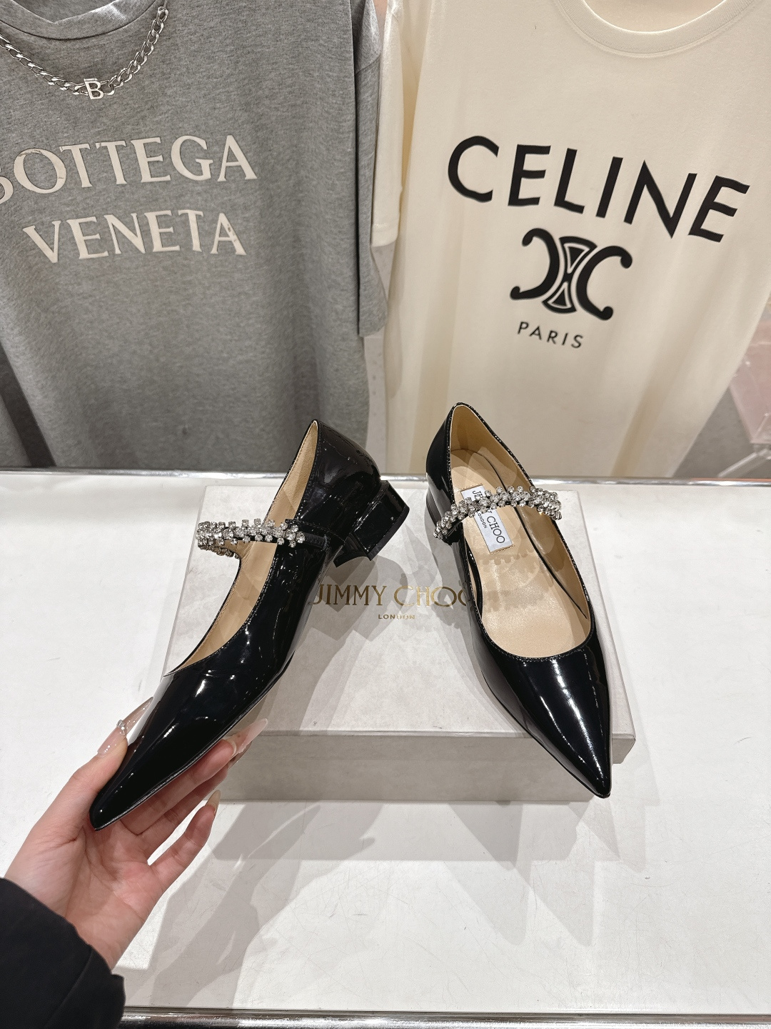 高版本出厂 JIMMY CHOO*｜JC/吉米周2026ss夏季新款玛丽珍平底鞋时装鞋单鞋原版套楦，完美