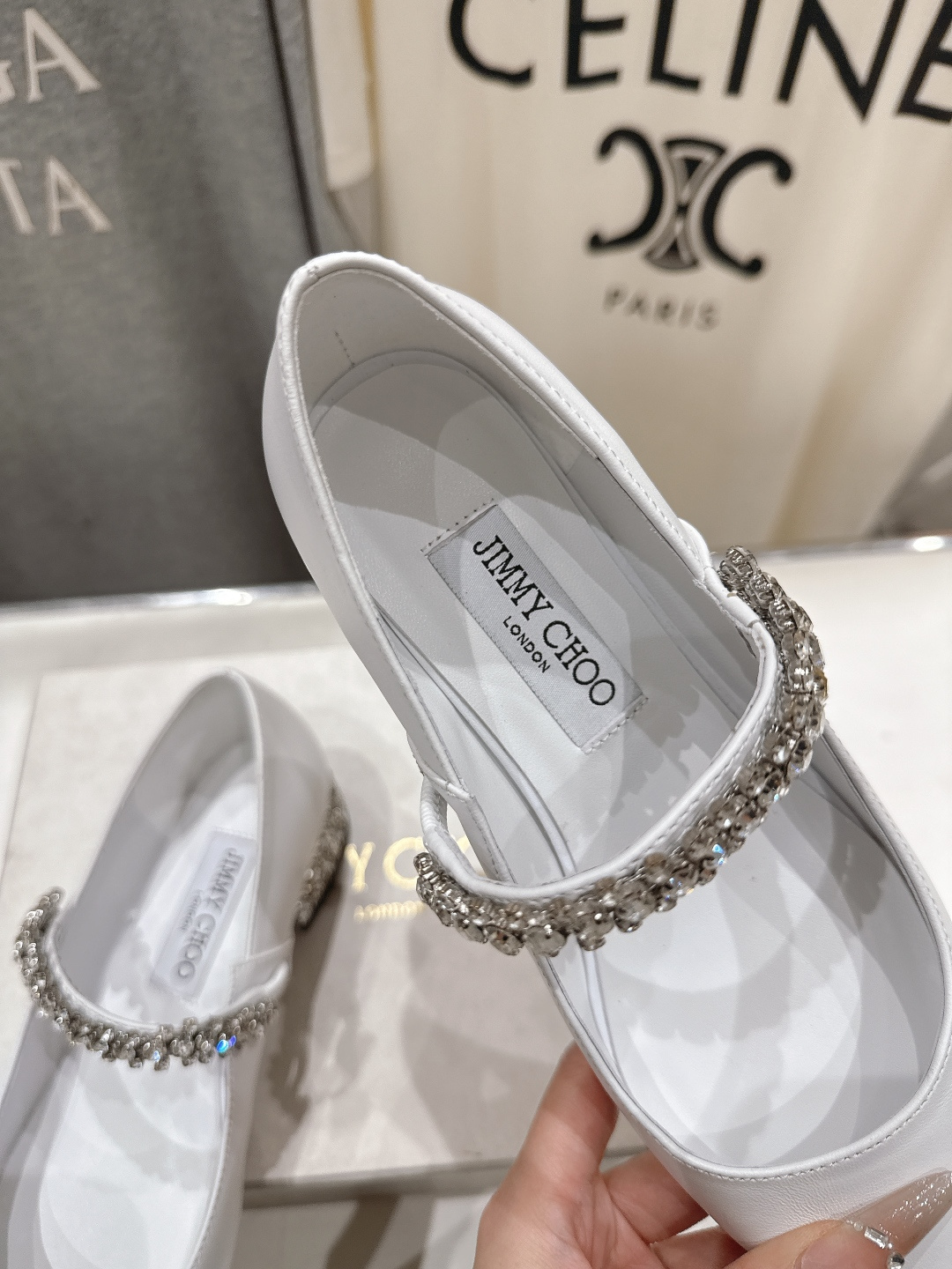 高版本出厂 JIMMY CHOO*｜JC/吉米周2026ss夏季新款玛丽珍平底鞋时装鞋单鞋原版套楦，完美