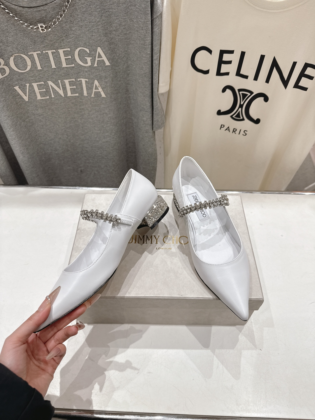 高版本出厂 JIMMY CHOO*｜JC/吉米周2026ss夏季新款玛丽珍平底鞋时装鞋单鞋原版套楦，完美