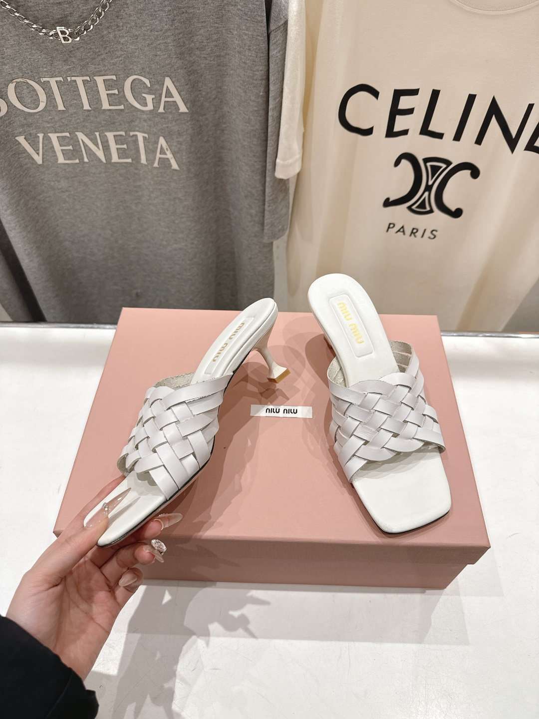 高版本出厂 MiuMiu*缪缪F032 2026ss春夏新款高跟凉鞋拖鞋Zp开发 原版拆卸 秒杀市面普通