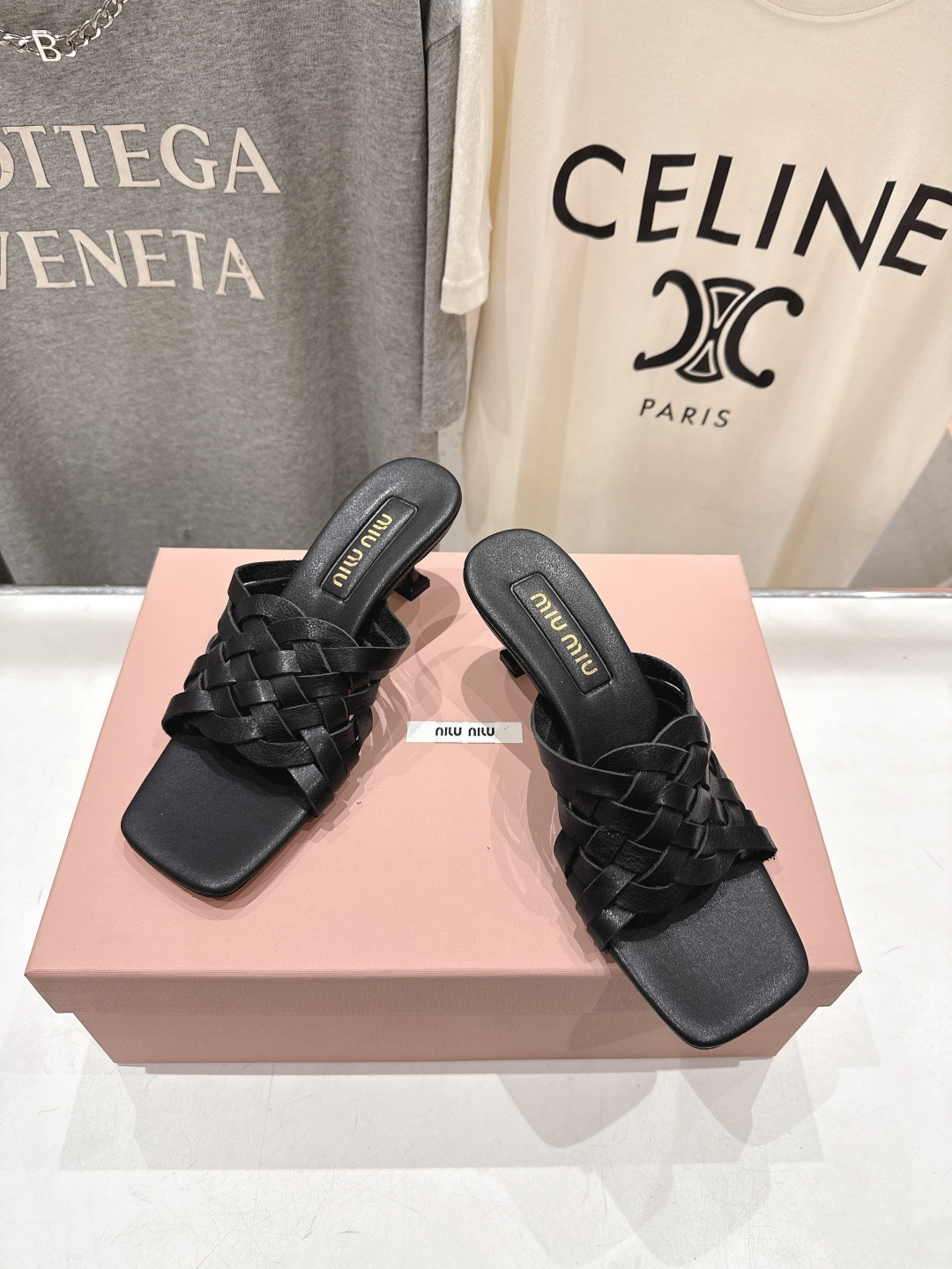 高版本出厂 MiuMiu*缪缪F032 2026ss春夏新款高跟凉鞋拖鞋Zp开发 原版拆卸 秒杀市面普通