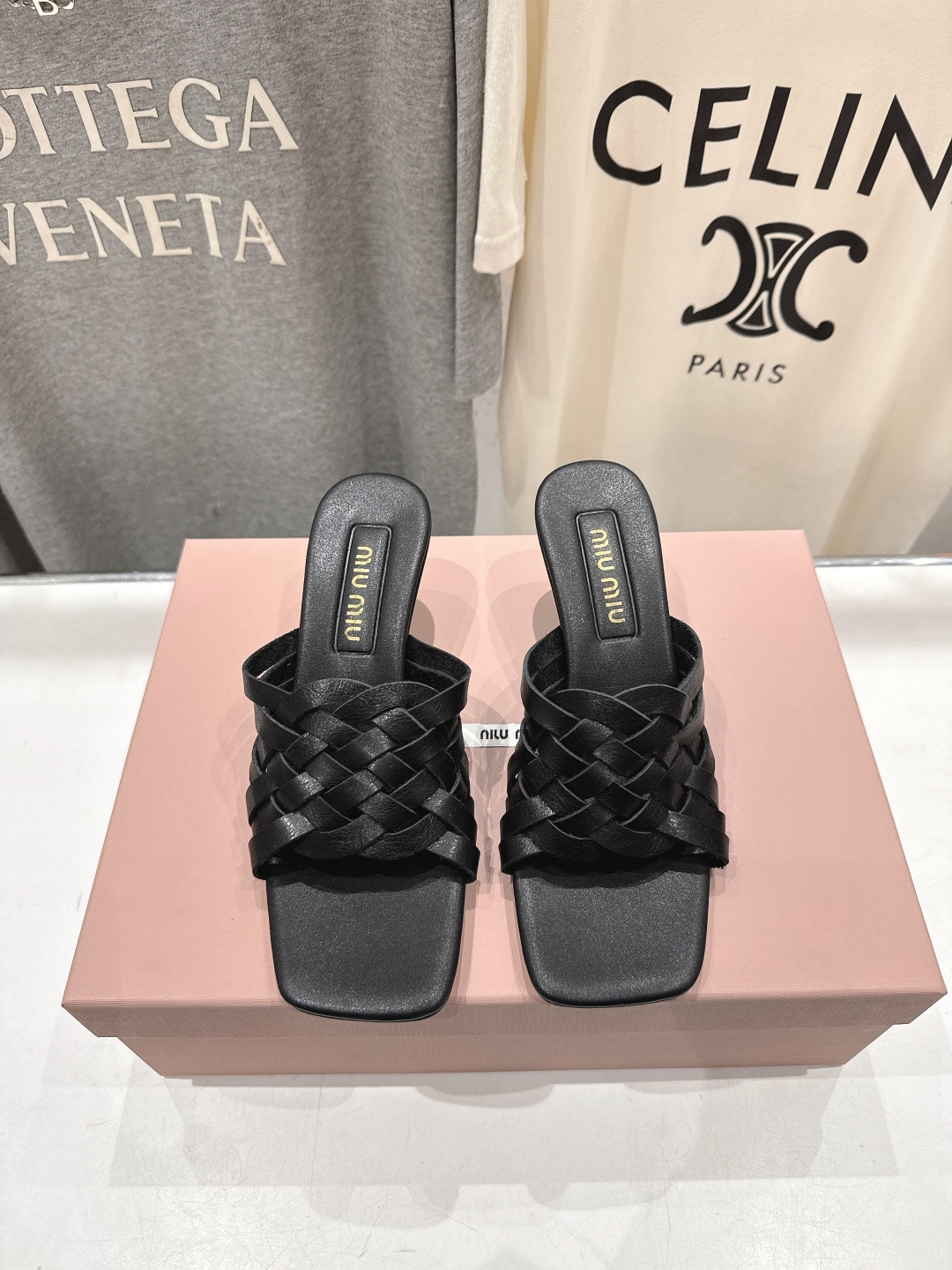 高版本出厂 MiuMiu*缪缪F032 2026ss春夏新款高跟凉鞋拖鞋Zp开发 原版拆卸 秒杀市面普通