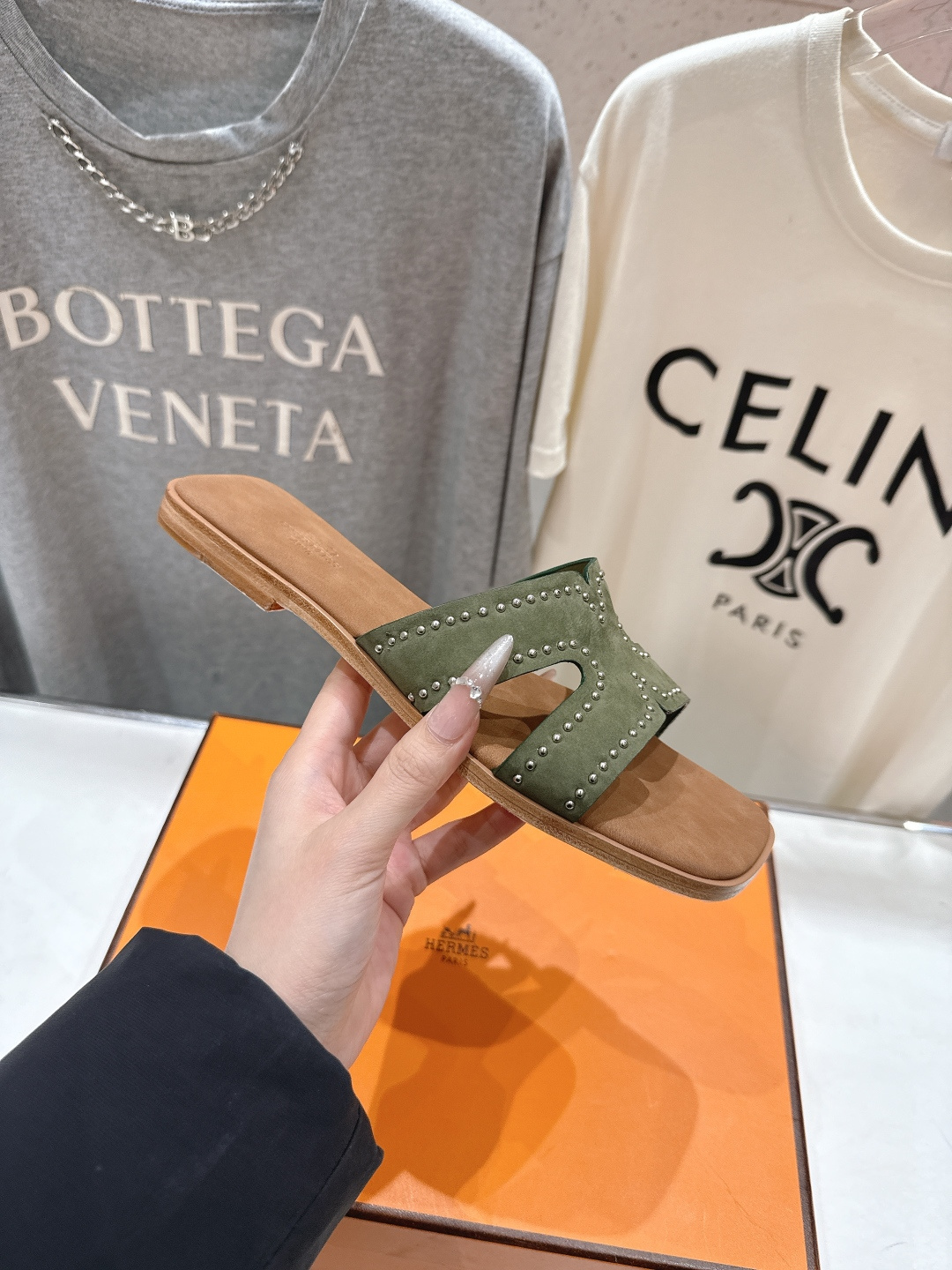 高版本出厂 HERMES*✈️爱马仕F032 H家2026ss最新夏季升级版经典款平底H拖鞋🇮🇹度假旅游