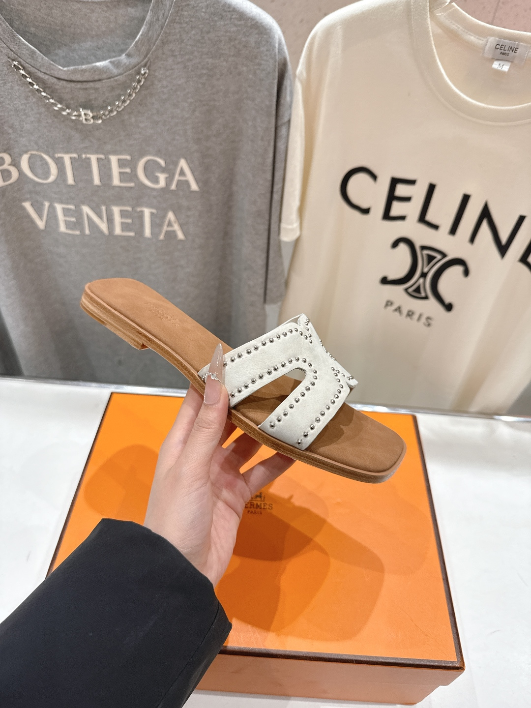 高版本出厂 HERMES*✈️爱马仕F032 H家2026ss最新夏季升级版经典款平底H拖鞋🇮🇹度假旅游