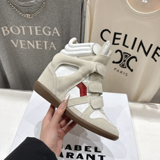 高版本出厂 Isabel Marant/伊莎贝尔2026ss春夏新款内增高拼色高帮休闲鞋小短靴超级有高 高版本出厂 Isabel Marant/伊莎贝尔2026ss春夏新款内增高拼色高帮休闲鞋小短靴超级有高
