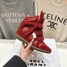 高版本出厂 Isabel Marant/伊莎贝尔2026ss春夏新款内增高拼色高帮休闲鞋小短靴超级有高 高版本出厂 Isabel Marant/伊莎贝尔2026ss春夏新款内增高拼色高帮休闲鞋小短靴超级有高