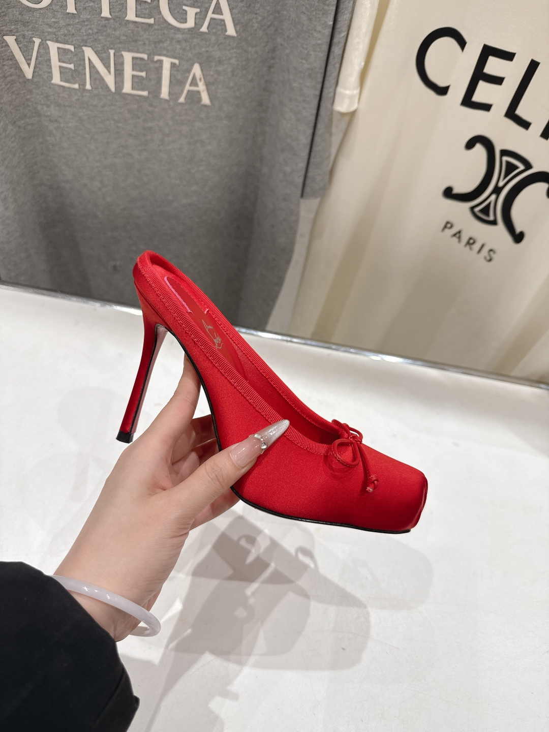 高版本出厂 Christian Loubotti CL红底鞋F030 2026ss新款蝴蝶结仙女风高跟鞋