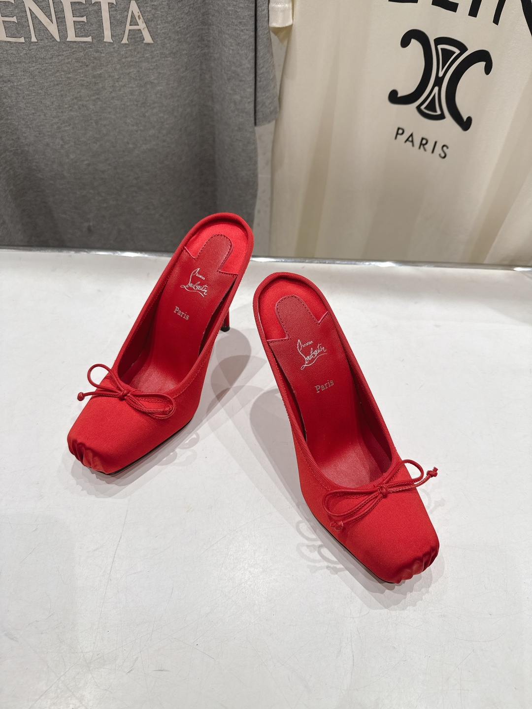 高版本出厂 Christian Loubotti CL红底鞋F030 2026ss新款蝴蝶结仙女风高跟鞋