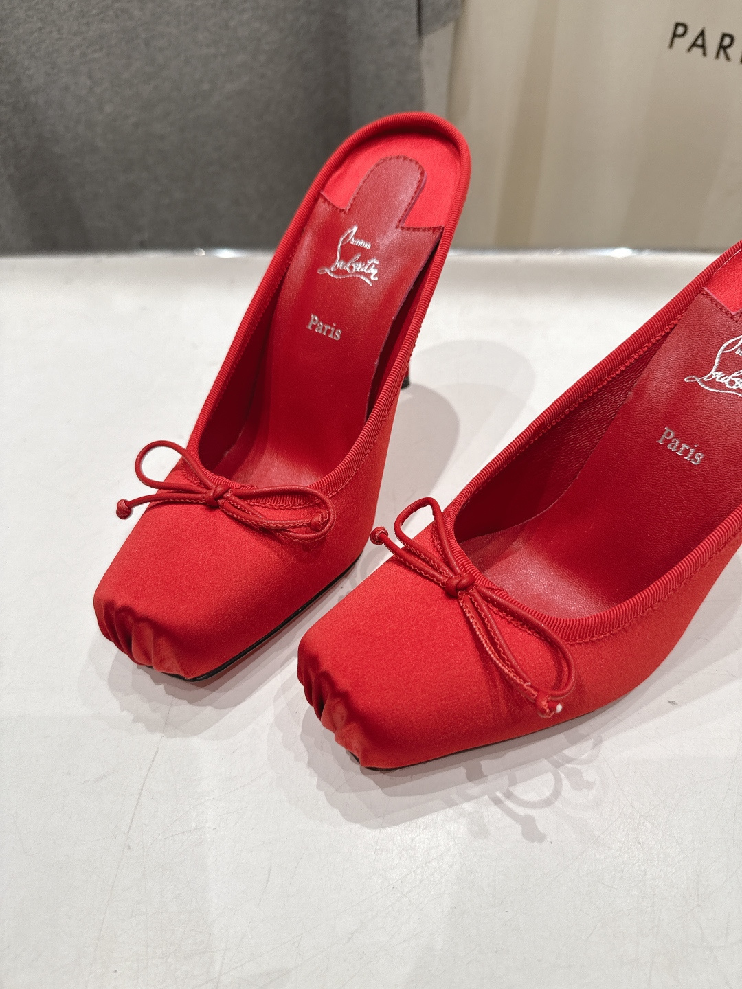 高版本出厂 Christian Loubotti CL红底鞋F030 2026ss新款蝴蝶结仙女风高跟鞋