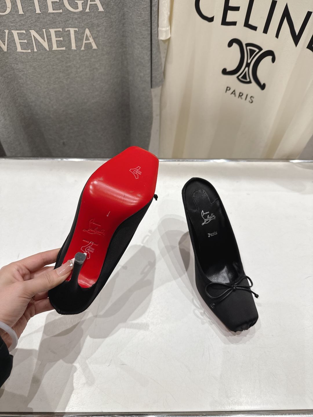 高版本出厂 Christian Loubotti CL红底鞋F030 2026ss新款蝴蝶结仙女风高跟鞋